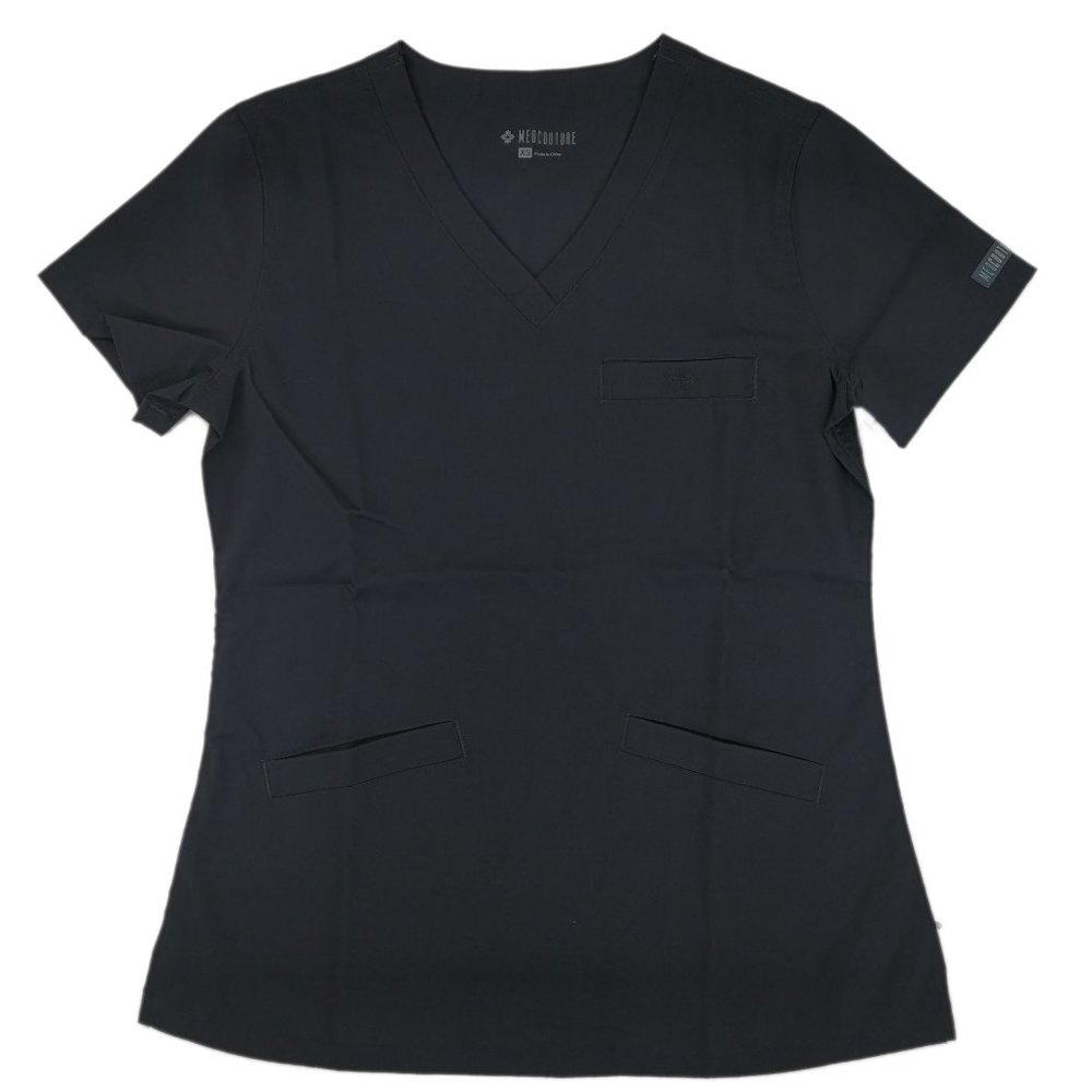 Med Couture Scrub Top 7463-PWTR Pewter